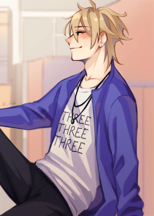 who's he smiling at !!